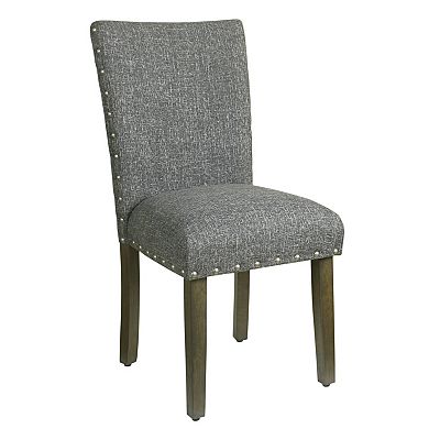 HomePop Classic Nailhead Parsons Dining Chair 2-piece Set