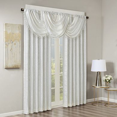 SunSmart Odessa Jacquard 100% Blackout 1-Panel Lined Window Curtain