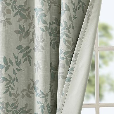 SunSmart Blackout 1-Panel April Botanical Window Curtain