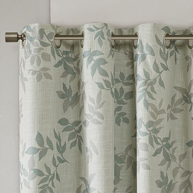 SunSmart Blackout 1-Panel April Botanical Window Curtain