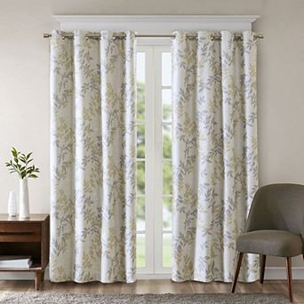 Madison Park Blackout 1-Panel April Botanical Window Curtain