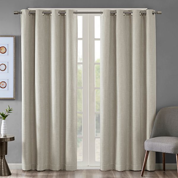 SunSmart Blackout 1-Panel Arlie Heathered Window Curtain