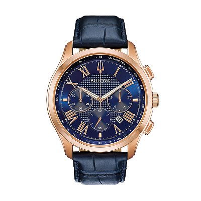 Bulova Men's Classic Wilton Leather Chronograph Watch 97B170