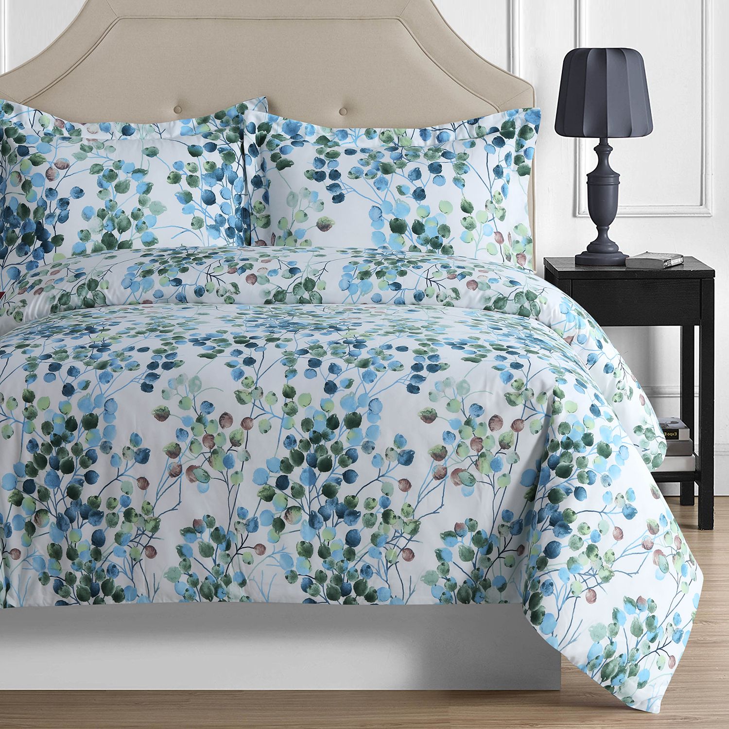 Madrid Printed Leaves Oversized Duvet Cover Set Kohls