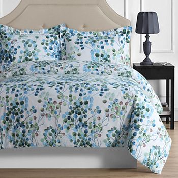 Madrid Printed Leaves Oversized Duvet Cover Set