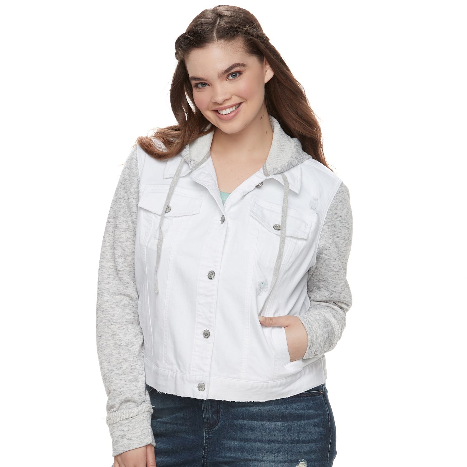 kohls plus size jean jackets