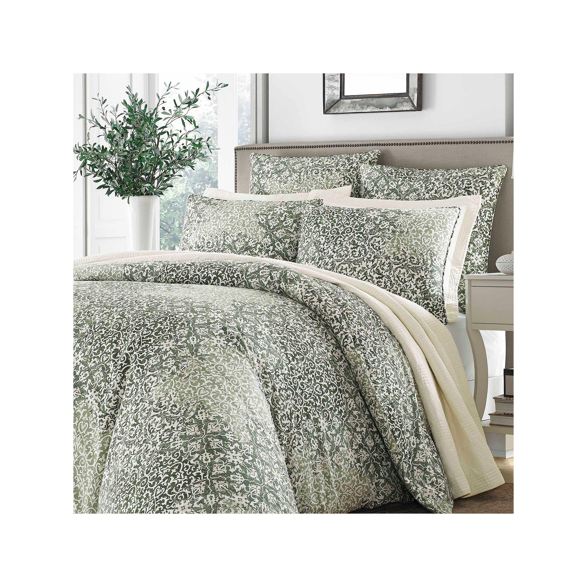 Stone Cottage Abingdon 3-piece Comforter Set, Dark Green
