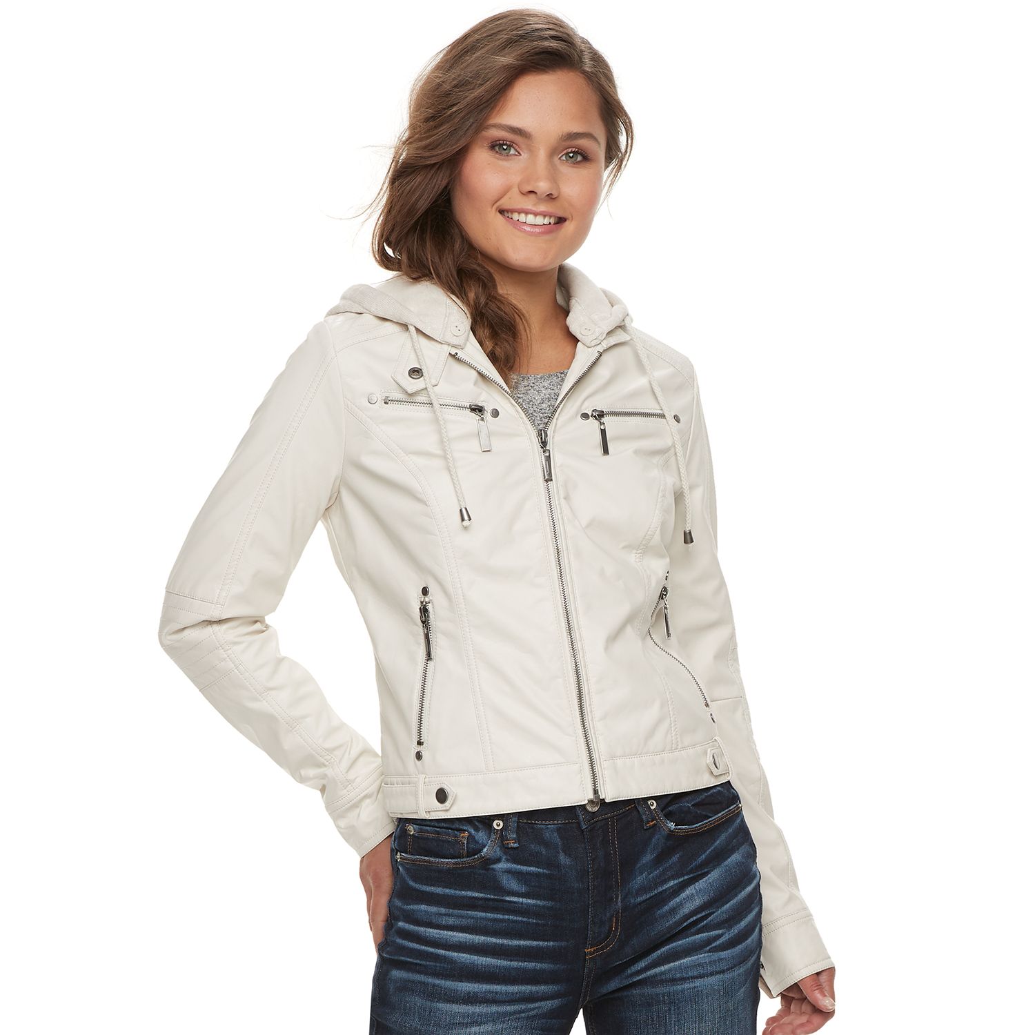 kohl's leather jacket juniors