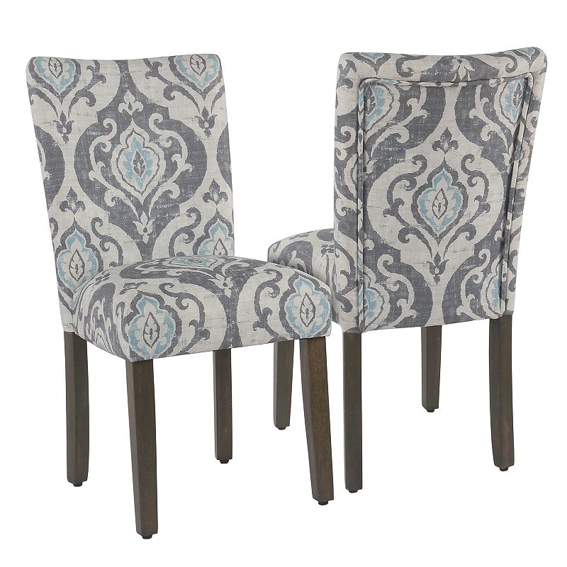 HomePop Classic Parsons Dining Chair 2-piece Set, Gray Light Blue