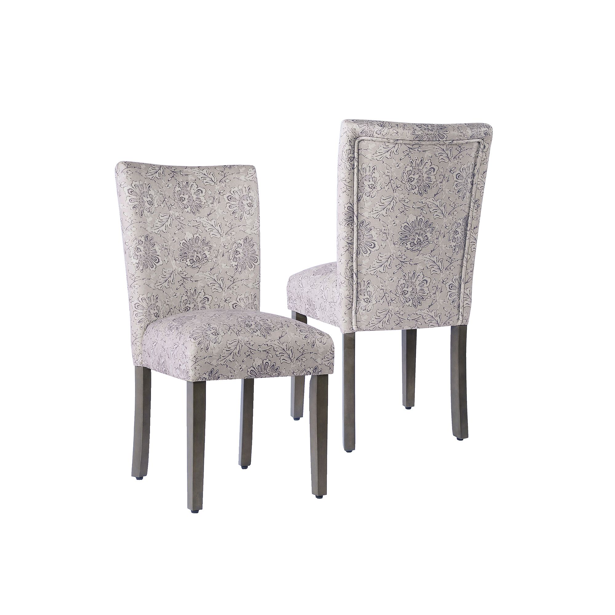 HomePop Classic Parsons Dining Chair 2-piece Set, Linen Floral