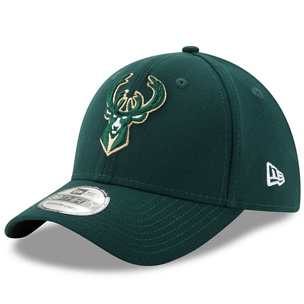 New Era 39THIRTY Team Banded D3 Green Milwaukee Bucks Flex Fit Hat / Medium-Large