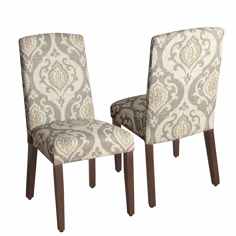 HomePop Curved Back Dining Chair 2-piece Set, Natural