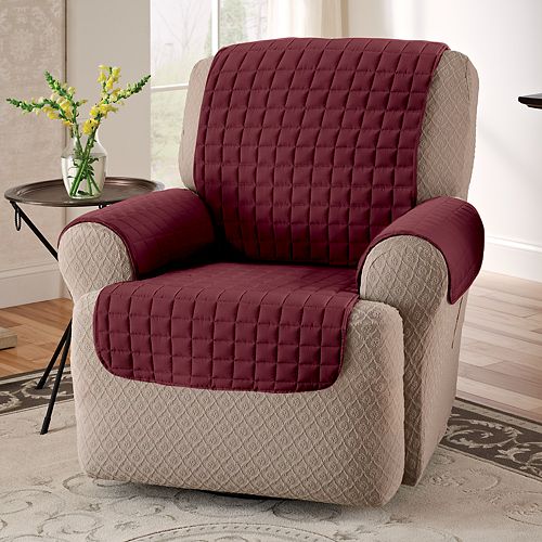 Jeffrey Home Solid Microfiber Furniture Recliner/Wing Chair Slipcover