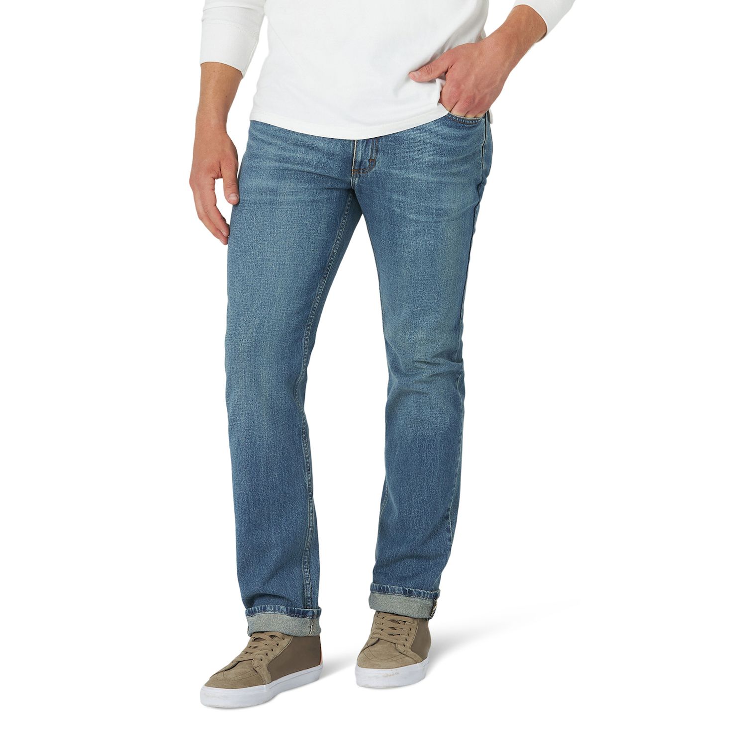 straight fit flex jeans