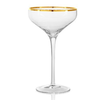 Artland 4-piece Gold Band Champagne Coupe Set