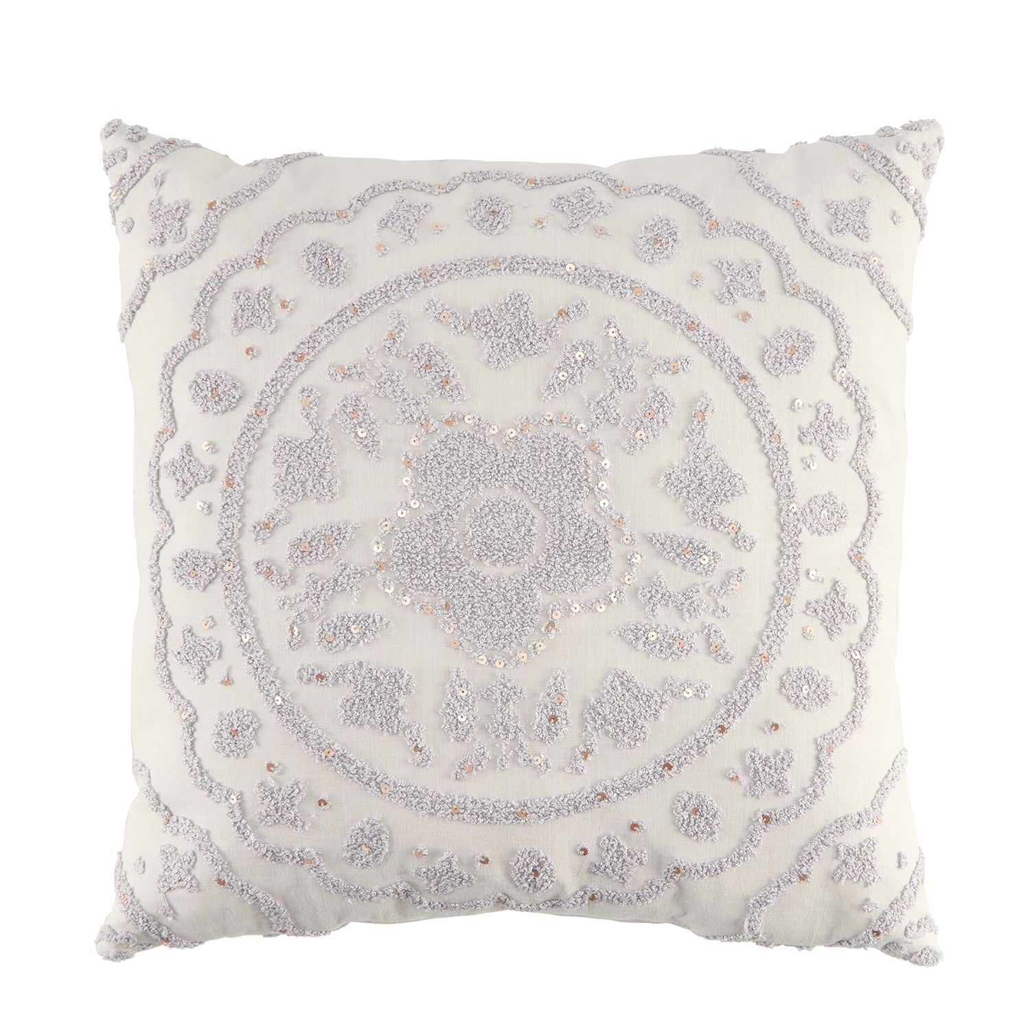 LC Lauren Conrad Gray Medallion Throw 