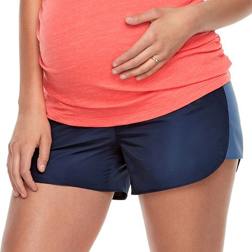Maternity aglow Full Belly Panel Running Shorts