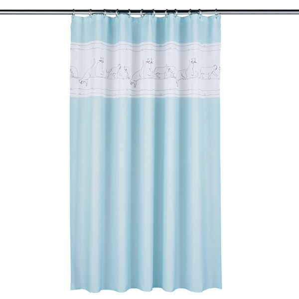 Home Embroidered Kitty Cat Shower Curtain, Cat Shower Curtain Kohls