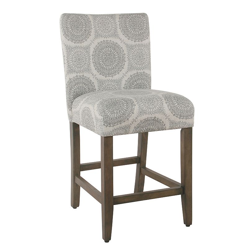 HomePop Classic Parsons Counter Stool, Light Gray Linen
