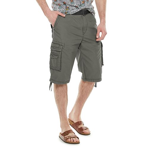 Big & Tall Unionbay Cordova Messenger Belted Cargo Shorts