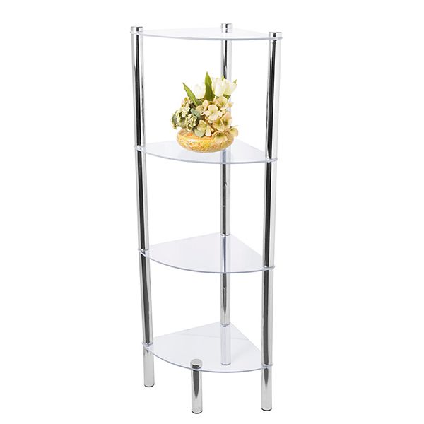 4 tier corner bathroom shelf