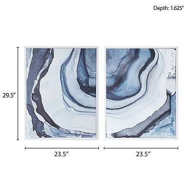 Madison Park Agate Canvas Wall Art 2-piece Set