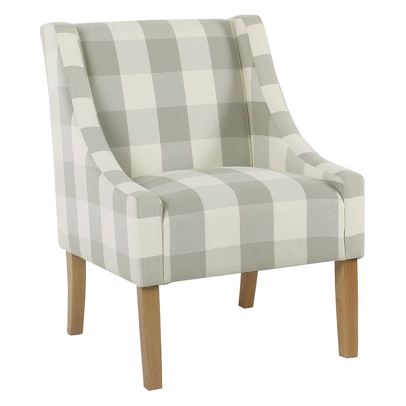 HomePop Modern Swoop Accent Chair, Grey