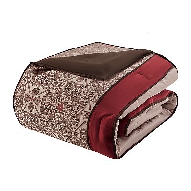 Madison Park Essentials Parker 24-piece Complete Comforter Set with Sheets and Curtains