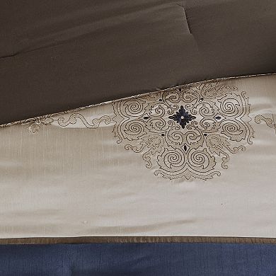 Madison Park Essentials Parker 24-piece Complete Comforter Set with Sheets and Curtains