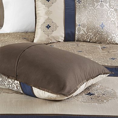 Madison Park Essentials Parker 24-piece Complete Comforter Set with Sheets and Curtains