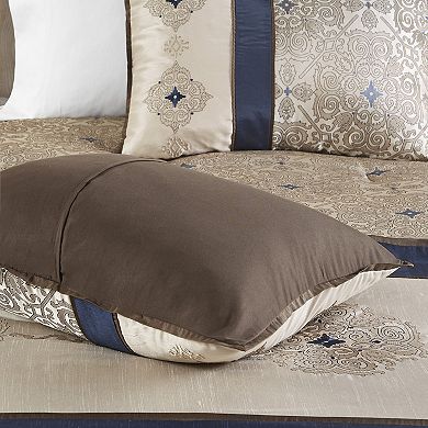Madison Park Essentials Parker 24-piece Complete Bedding Set with Sheets and Window Treatments