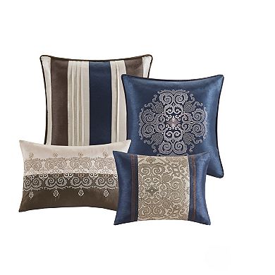 Madison Park Essentials Parker 24-piece Complete Comforter Set with Sheets and Curtains