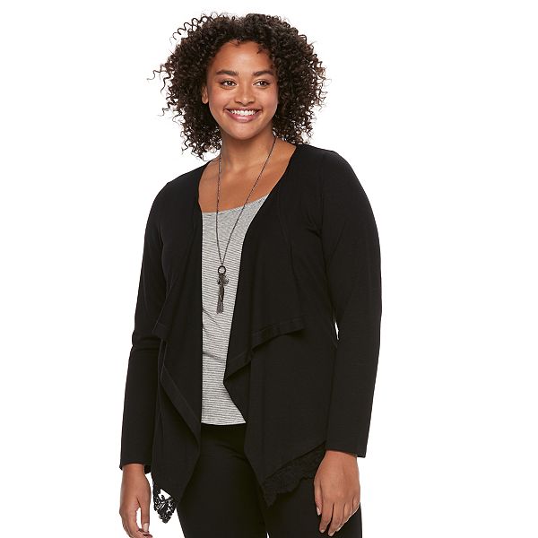 Juniors' Plus Size HeartSoul Tank & Cardigan Set