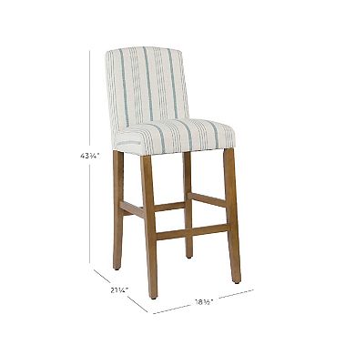 HomePop Curved Back Geometric Bar Stool 