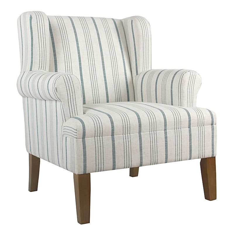 HomePop Emerson Wingback Accent Chair, Blue