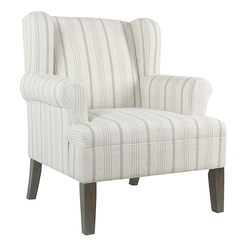 HomePop Emerson Wingback Accent Chair, Grey