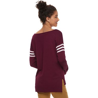 Juniors' SO® High-Low V-Neck Sweater