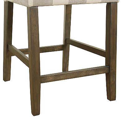 HomePop Curved Back Bar Stool