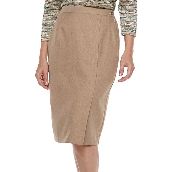 Women's Alfred Dunner Studio Solid Straight Skirt
