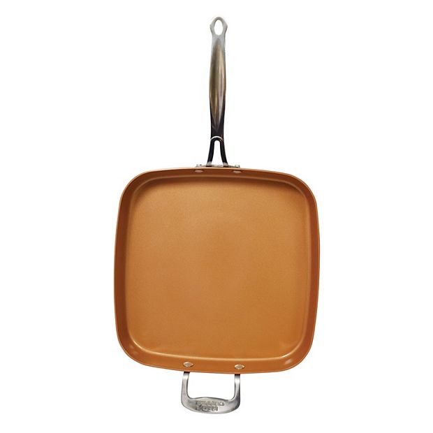 Red Copper Square Pan