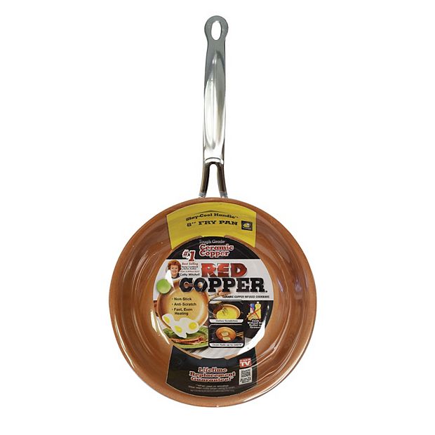Red Copper 8-inch Frypan As Seen on TV