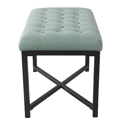 HomePop Velvet Tufted Ottoman