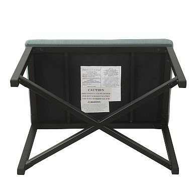 HomePop Velvet Tufted Ottoman