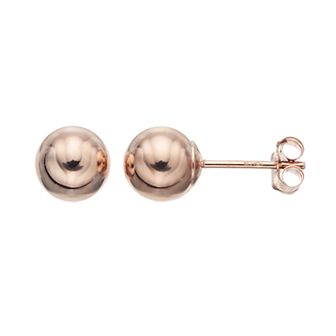 Taylor Grace 10k Rose Gold Ball Stud Earrings