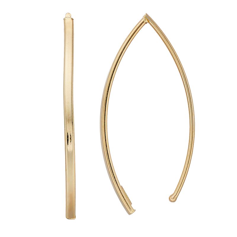 Forever 14K Hook Bar Earrings, Womens, Yellow - 76621859 - Jewelry Simple, yet stylish, these Forever 14K hook bar ea sku 76621859