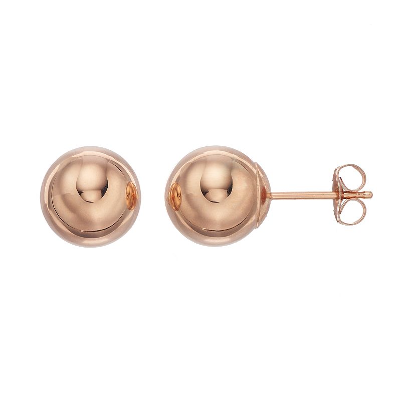 Forever 14K Ball Stud Earrings, Womens, Pink
