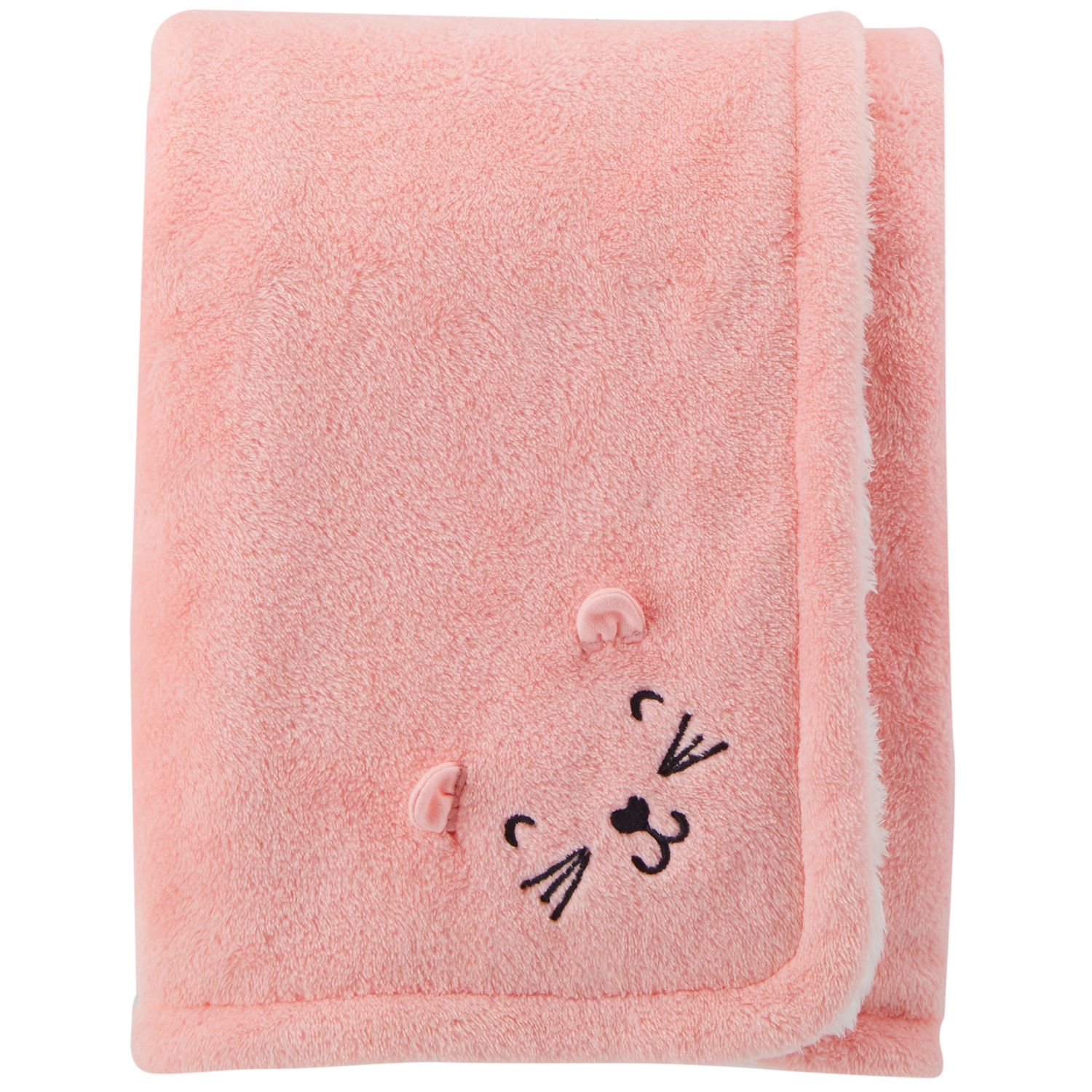 carter's pink fox security blanket