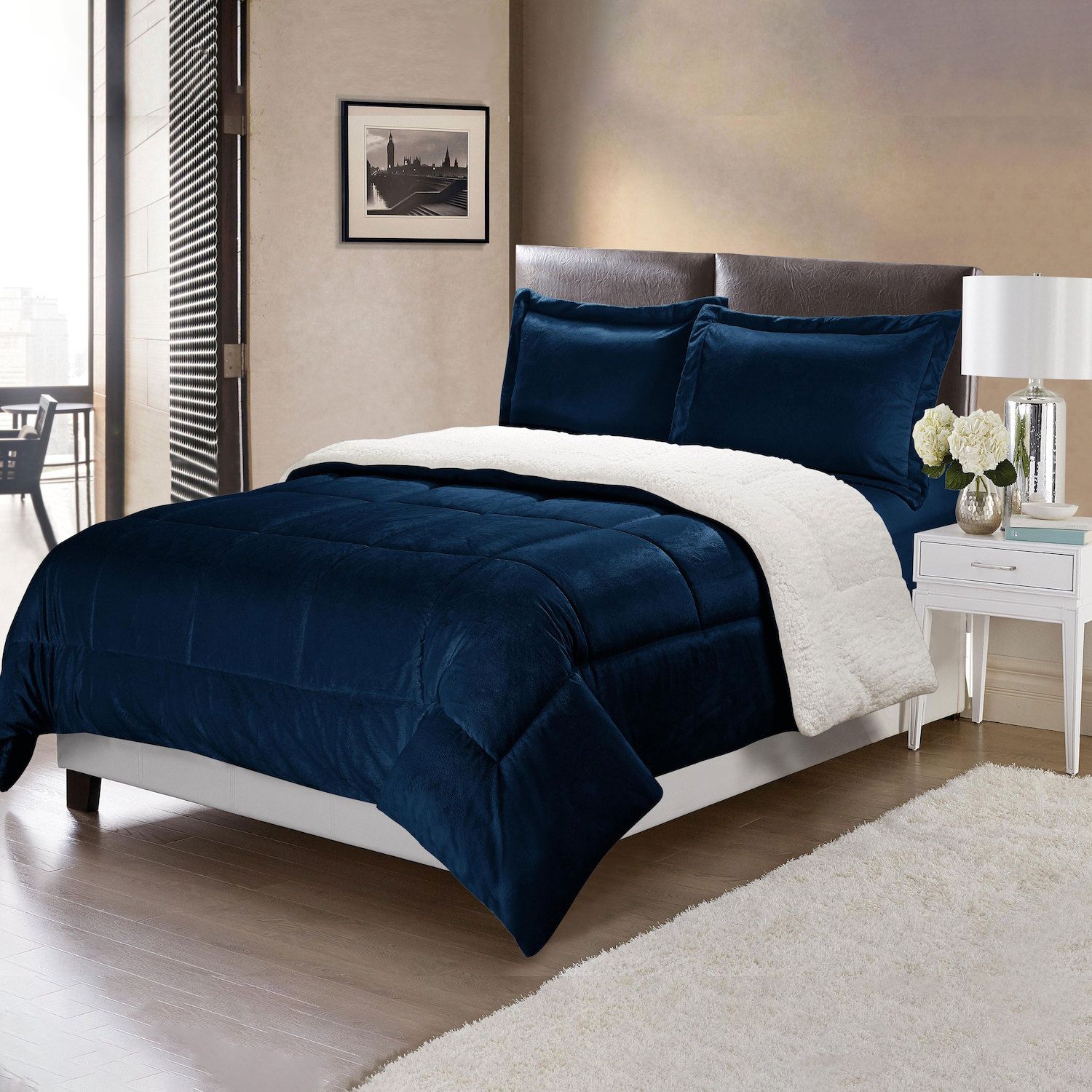 navy blue ugg comforter