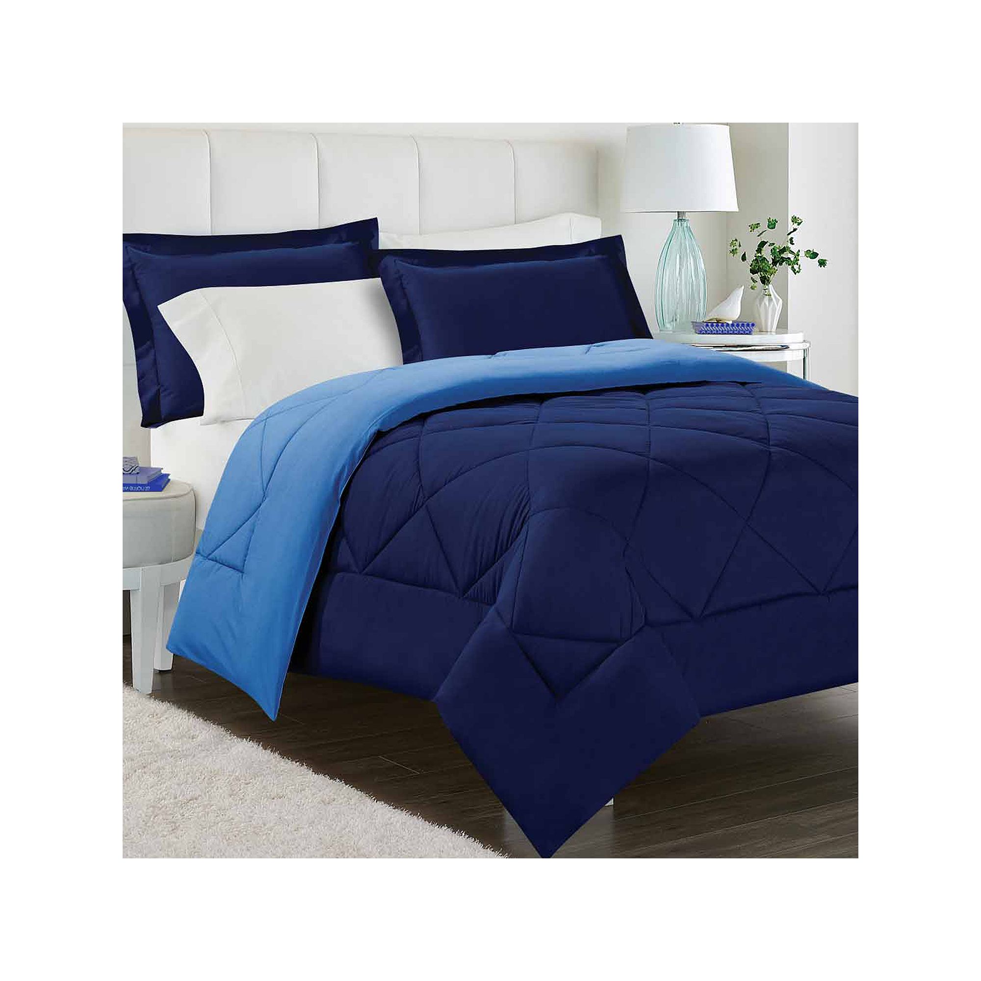 Swift Home Reversible Comforter Set, Blue Regatta