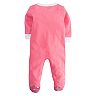 Baby Girl Nike Smiley Swoosh Footed Coverall
